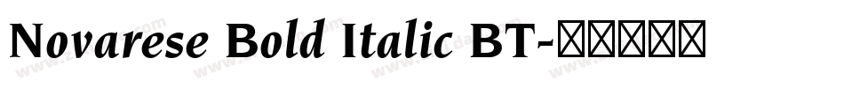 Novarese Bold Italic BT字体转换